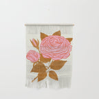 Vintage-Inspired Pink Rose Botanical Art Print Wall Hanging Gallery Image 1