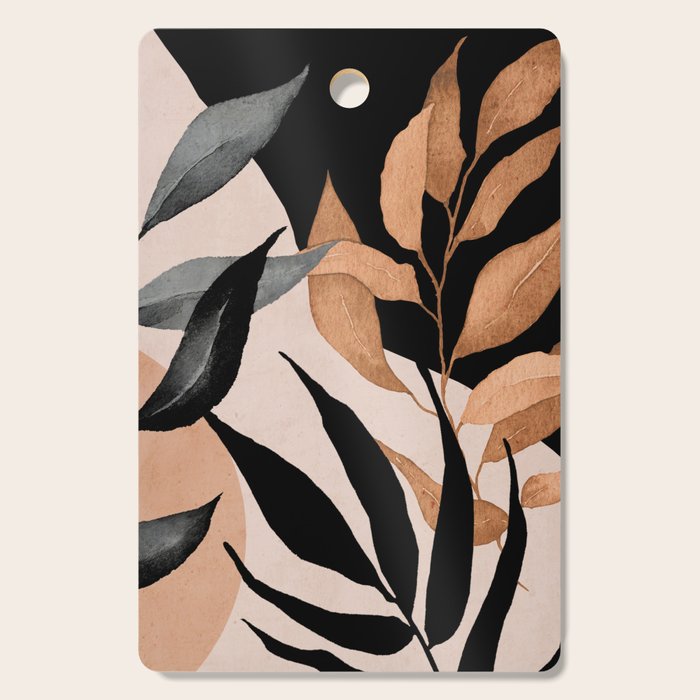 Abstract Art Tropical Leaves 115 Cutting Board Gallery Image 1