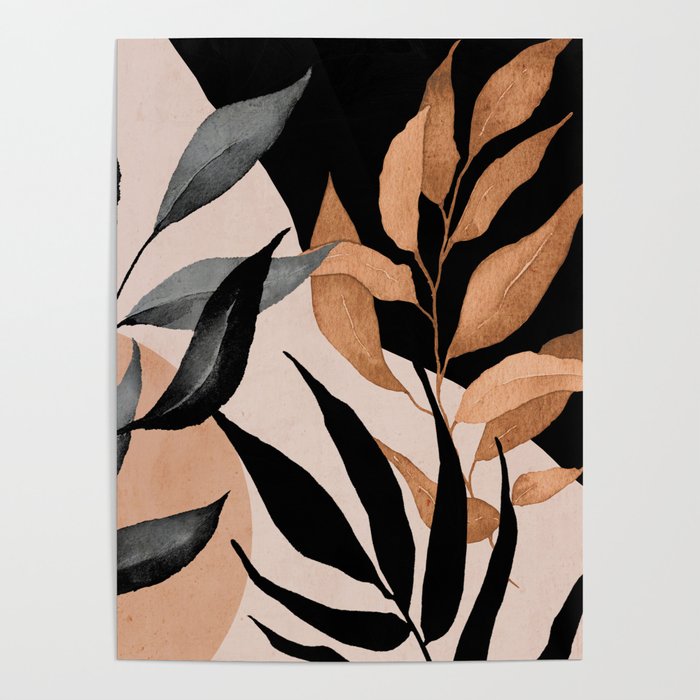 Abstract Art Tropical Leaves 115 Poster Gallery Image 1