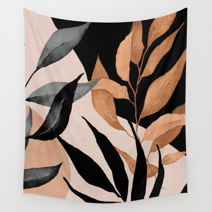 Abstract Art Tropical Leaves 115 Wall Tapestry Gallery Image 1