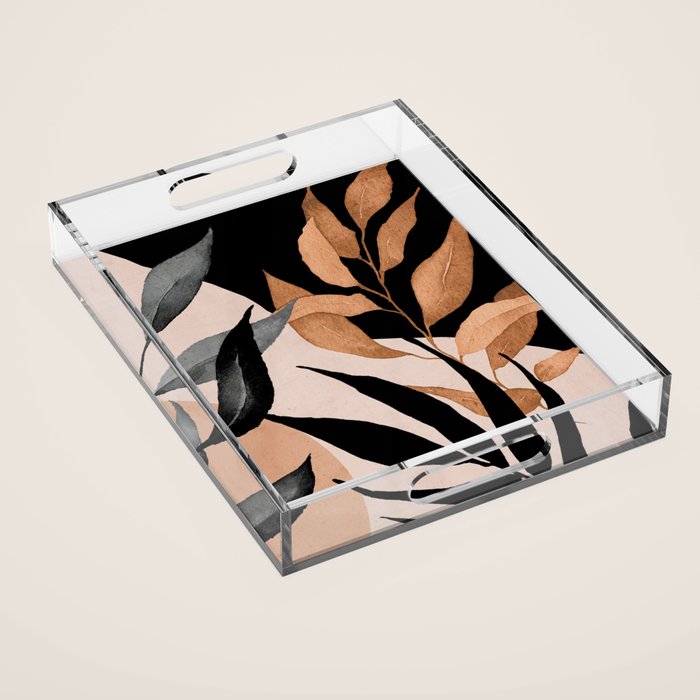 Abstract Art Tropical Leaves 115 Acrylic Tray Gallery Image 1