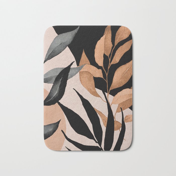 Abstract Art Tropical Leaves 115 Bath Mat Gallery Image 1