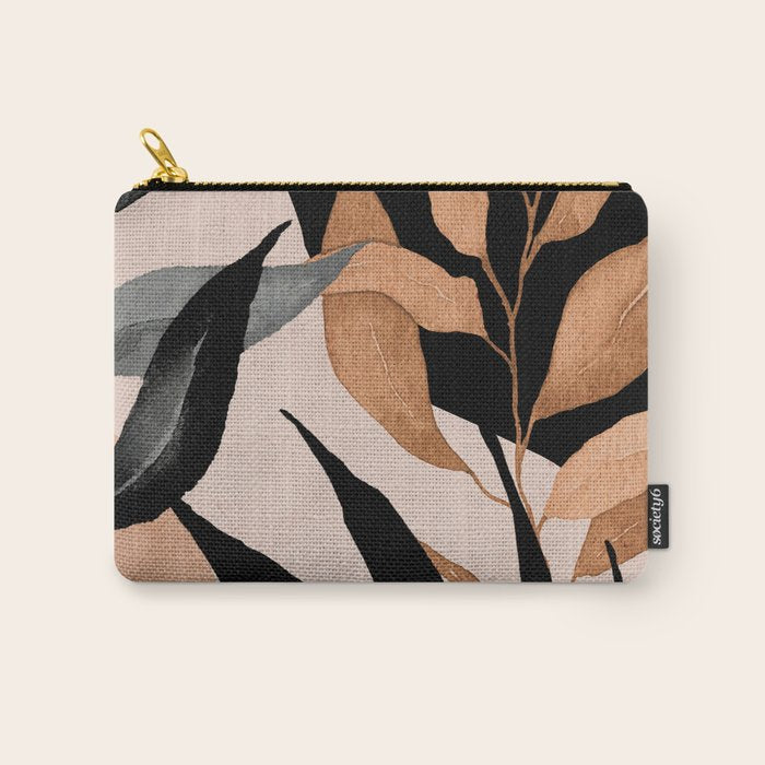 Abstract Art Tropical Leaves 115 Carry All Pouch Gallery Image 1