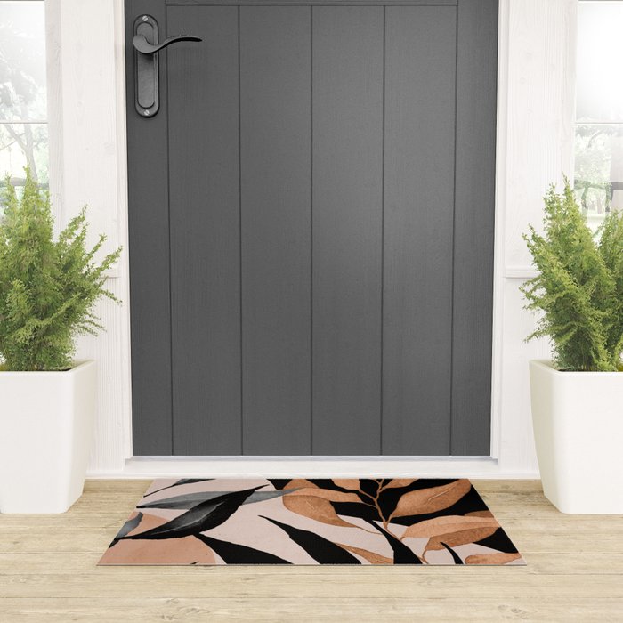 Abstract Art Tropical Leaves 115 Welcome Mat Gallery Image 3