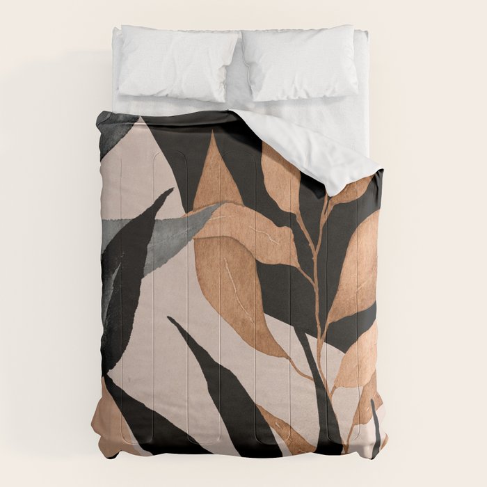 Abstract Art Tropical Leaves 115 Comforter Gallery Image 6