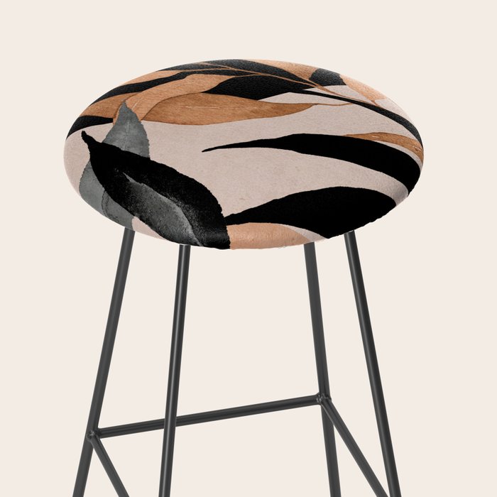 Abstract Art Tropical Leaves 115 Stool Gallery Image 2