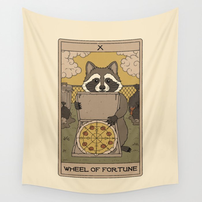 Wheel of Fortune - Raccoons Tarot Wall Tapestry Gallery Image 4