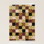 Retro Flowers Check Pattern III Stationery Card Gallery Image 2