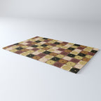 Retro Flowers Check Pattern III Rug Gallery Image 3