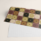 Retro Flowers Check Pattern III Wrapping Paper Gallery Image 2