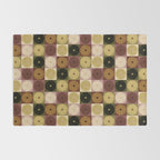Retro Flowers Check Pattern III Rug Gallery Image 2