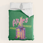 Aries Dessert in Kelly Green & Pink Comforter Gallery Image 6