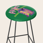 Aries Dessert in Kelly Green & Pink Stool Gallery Image 2