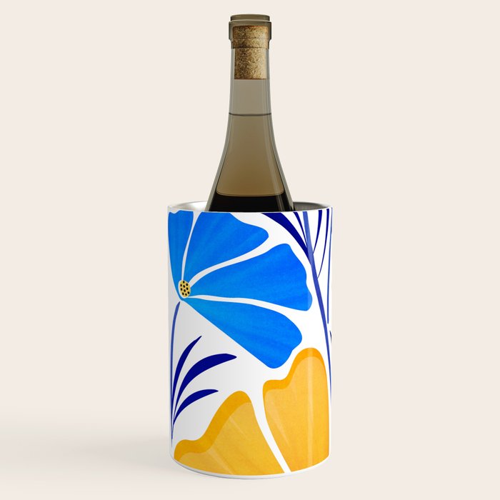 Modern Garden Party Floral Illustration Wine Chiller Gallery Image 2