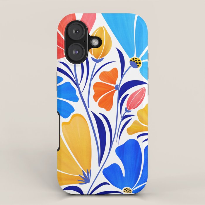 Modern Garden Party Floral Illustration iPhone Case Gallery Image 1