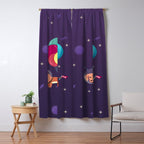 Galaxy Dog with balloons Window Curtain Gallery Image 5