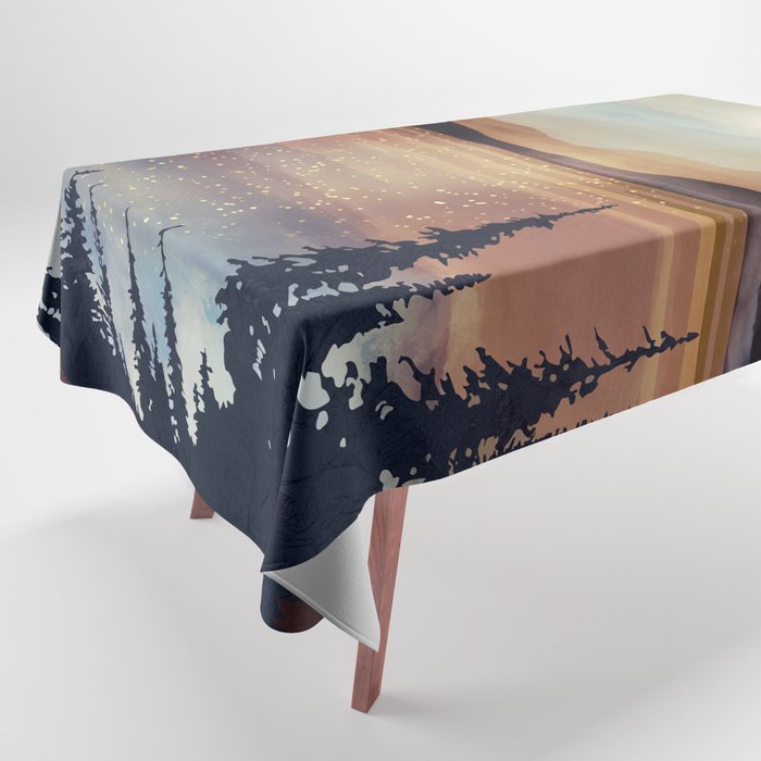 Summer Lake Sunset Tablecloth Gallery Image 1