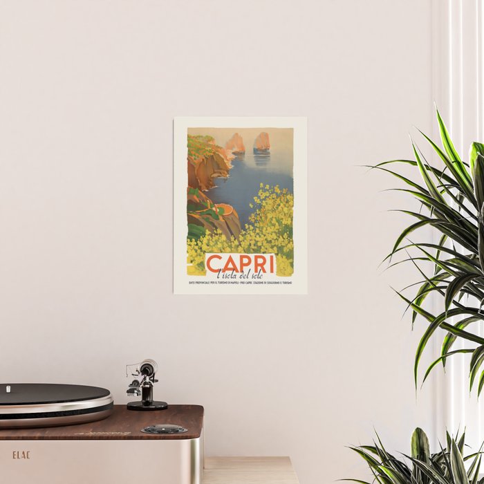 Capri Italy Vintage Travel Poster, 1948 Poster Gallery Image 2