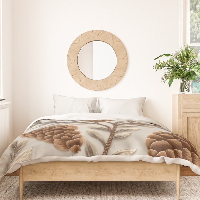 Holiday Decorative Pinecone Duvet Cover Gallery Image 3