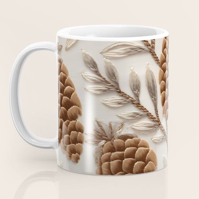 Holiday Decorative Pinecone Coffee Mug Gallery Image 3