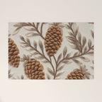 Holiday Decorative Pinecone Welcome Mat Gallery Image 1
