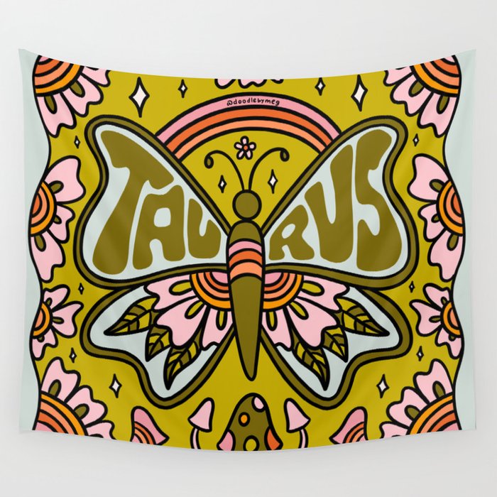 Taurus Butterfly Wall Tapestry Gallery Image 1