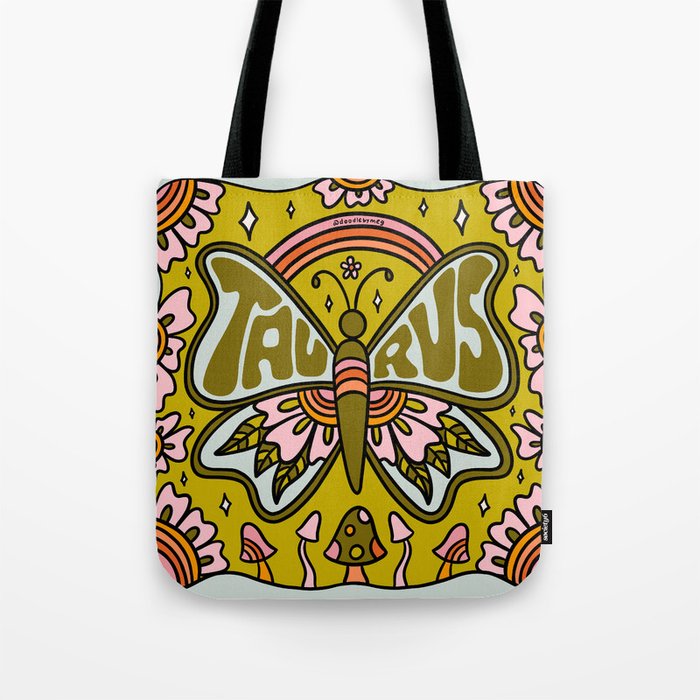 Taurus Butterfly Tote Bag Gallery Image 1