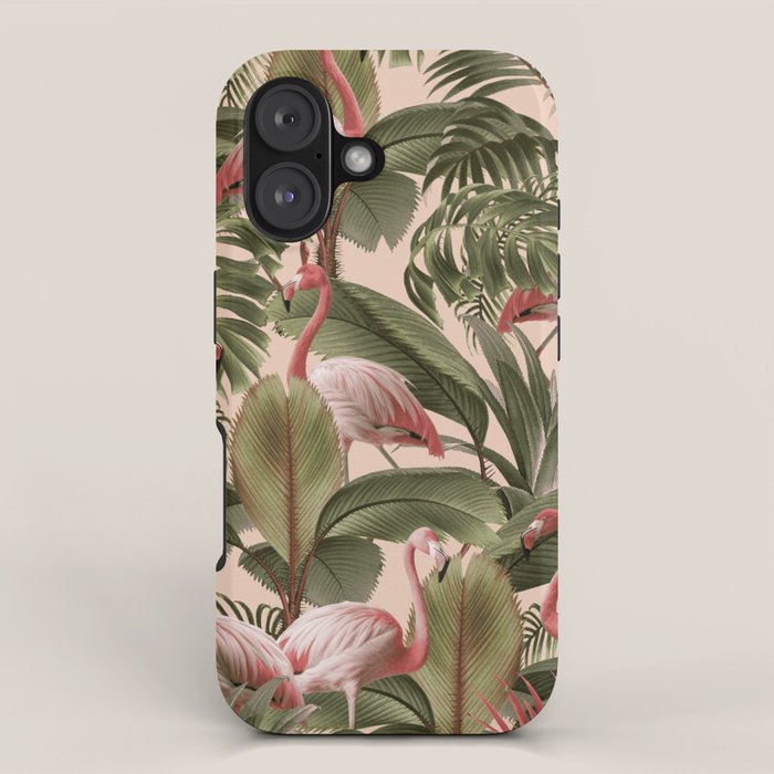 Elegance of Flamingos iPhone Case Gallery Image 1