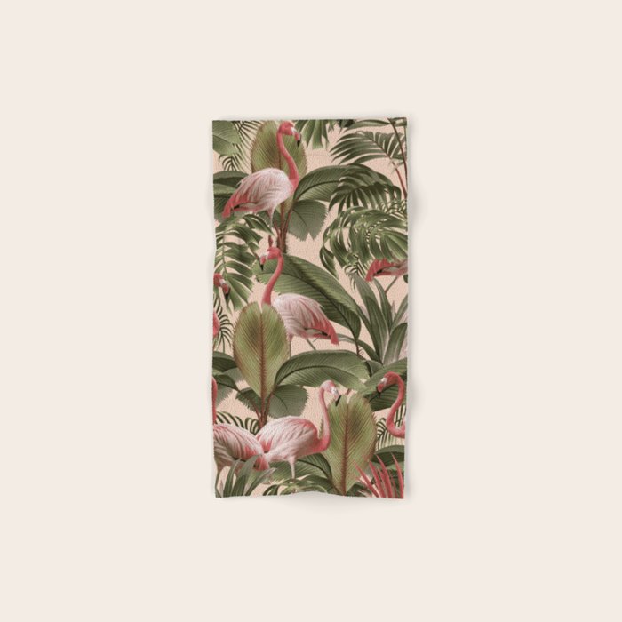 Elegance of Flamingos Bath Towel Gallery Image 1