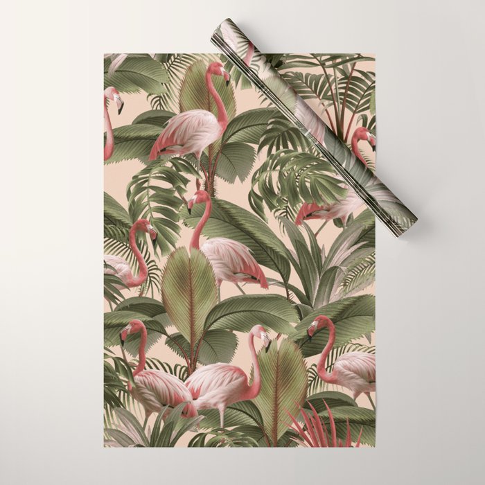 Elegance of Flamingos Wrapping Paper Gallery Image 1