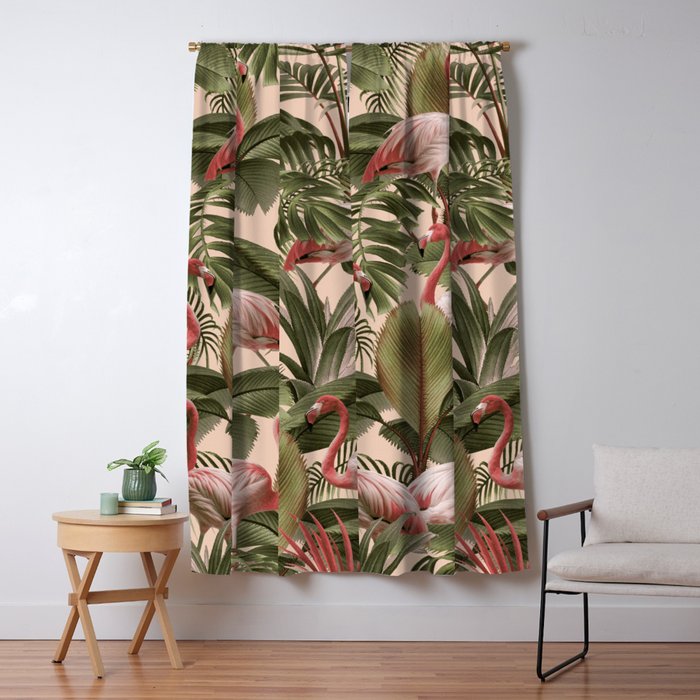 Elegance of Flamingos Window Curtain Gallery Image 5