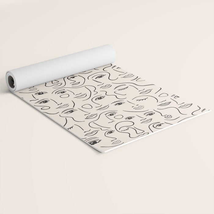 Abstract Faces Yoga Mat Gallery Image 2
