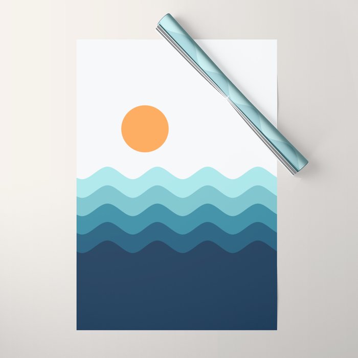 Abstract Landscape 14 Portrait Wrapping Paper Gallery Image 1