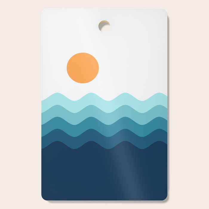 Abstract Landscape 14 Portrait Cutting Board Gallery Image 1