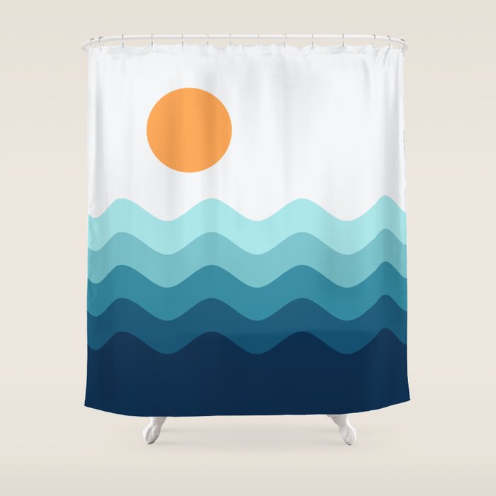Abstract Landscape 14 Portrait Shower Curtain Gallery Image 1