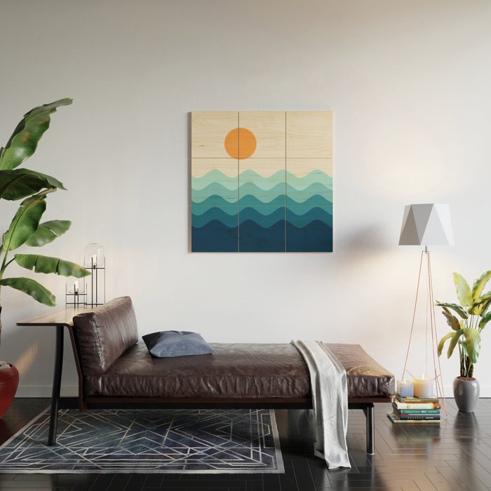 Abstract Landscape 14 Portrait Wood Wall Art Gallery Image 2