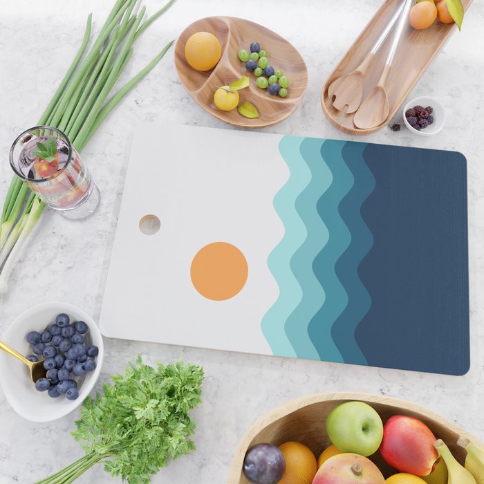 Abstract Landscape 14 Portrait Cutting Board Gallery Image 2