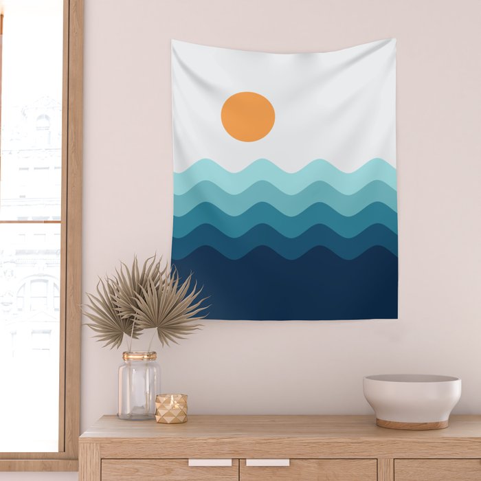 Abstract Landscape 14 Portrait Wall Tapestry Gallery Image 2