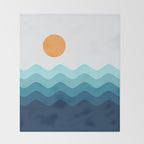 Abstract Landscape 14 Portrait Throw Blanket Gallery Image 2