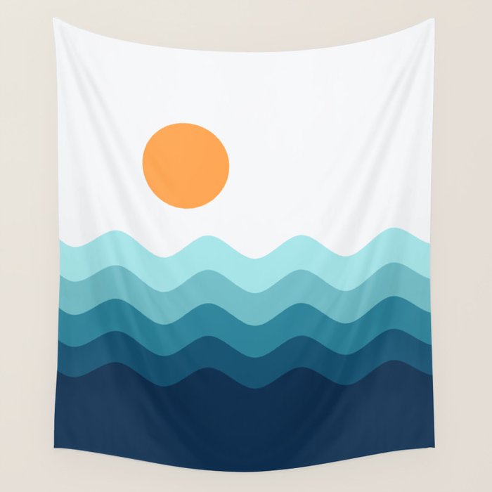 Abstract Landscape 14 Portrait Wall Tapestry Gallery Image 4