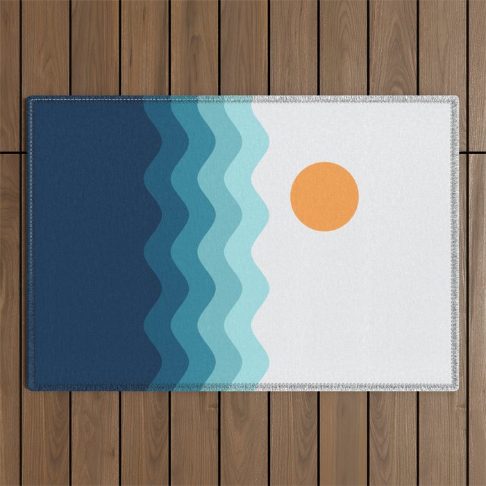 Abstract Landscape 14 Portrait Outdoor Rug Gallery Image 1
