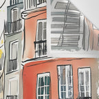 Parisian Christmas Street Scene Wall Tapestry Gallery Image 3