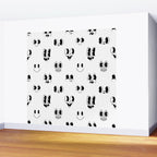 Vintage cartoon mascot face doodle pattern Wall Mural Gallery Image 2