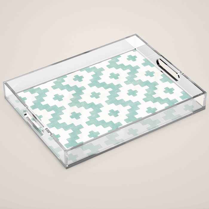 Taos - Turquoise  Acrylic Tray Gallery Image 1