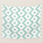 Taos - Turquoise  Wall Tapestry Gallery Image 4
