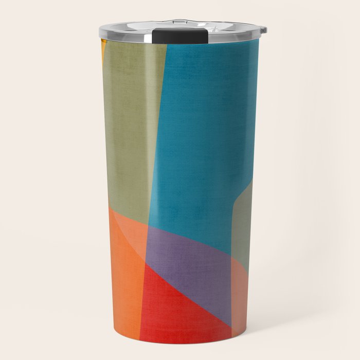 Colorful Modern Abstract Art III Travel Mug Gallery Image 1