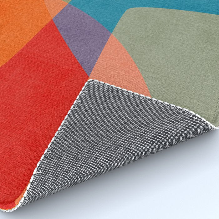 Colorful Modern Abstract Art III Rug Gallery Image 4