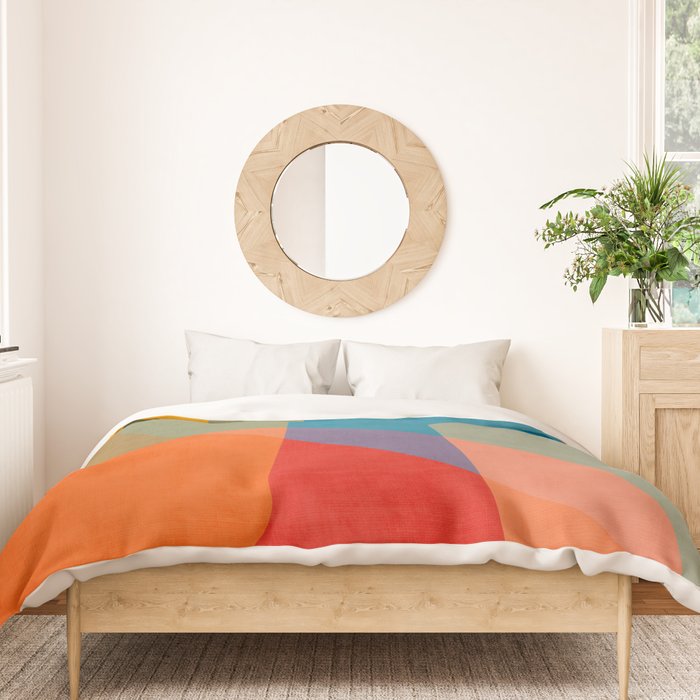 Colorful Modern Abstract Art III Duvet Cover Gallery Image 3