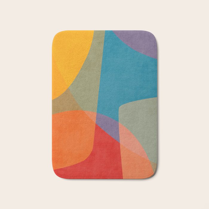 Colorful Modern Abstract Art III Bath Mat Gallery Image 1