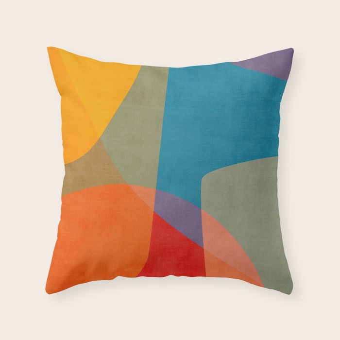 Colorful Modern Abstract Art III Throw Pillow Gallery Image 6